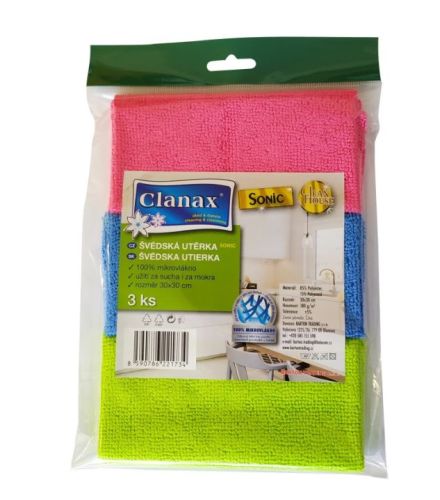 Clanax vdsk utrka Sonic 30x30 cm 3ks mix barev